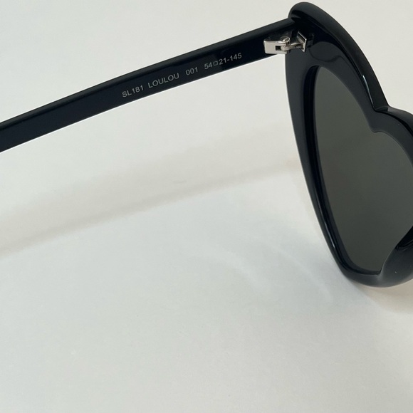 Saint Laurent NWT YSL NEW WAVE SL 181 LOULOU Black Heart Sunglasses - Picture 3 of 8